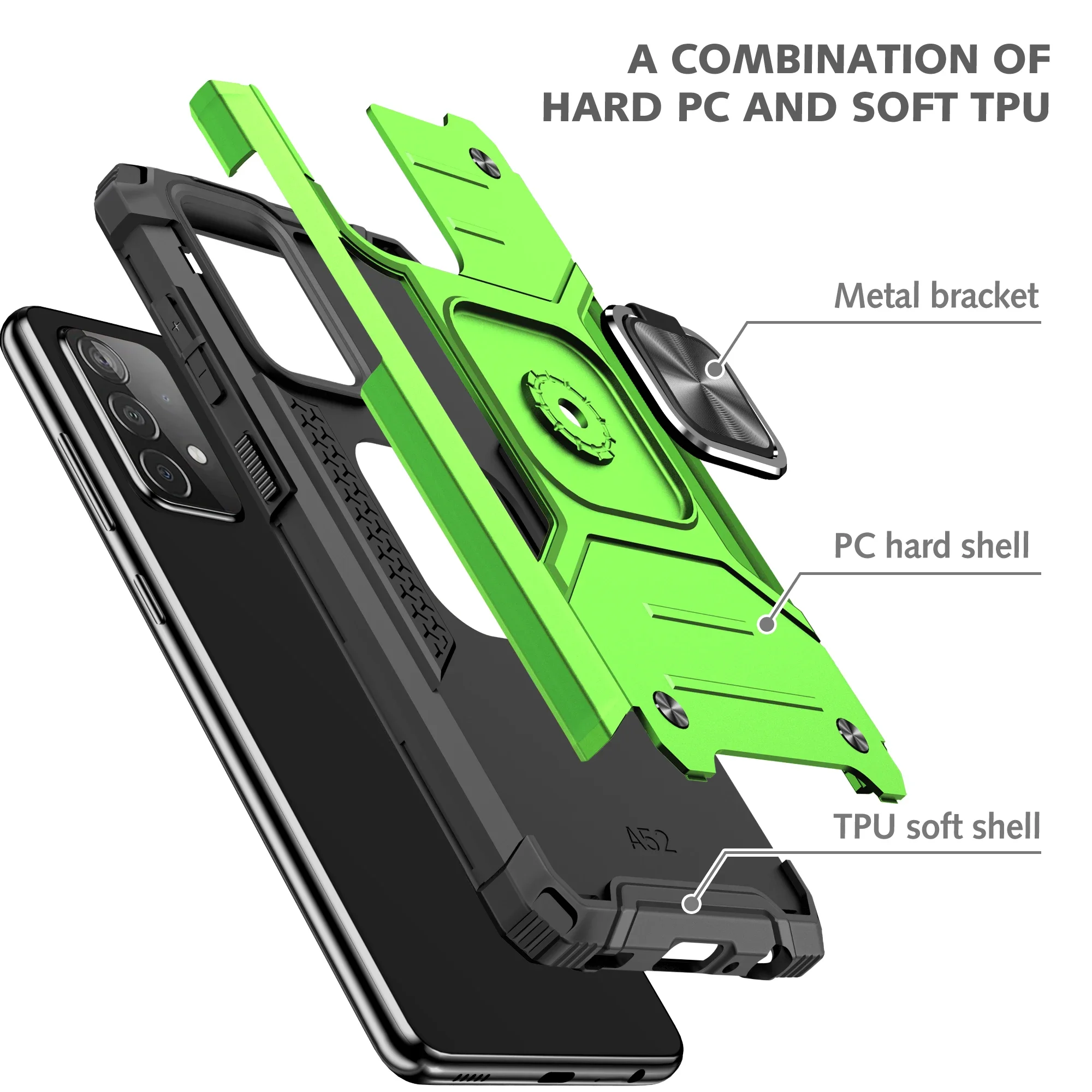 For Samsung S24 Ultra S23 FE S22 Plus S21 S20 Ring Case for Samsung Galaxy S24 Ultra S 24 Plus 5G Anti-Fingerprint Cover Funda