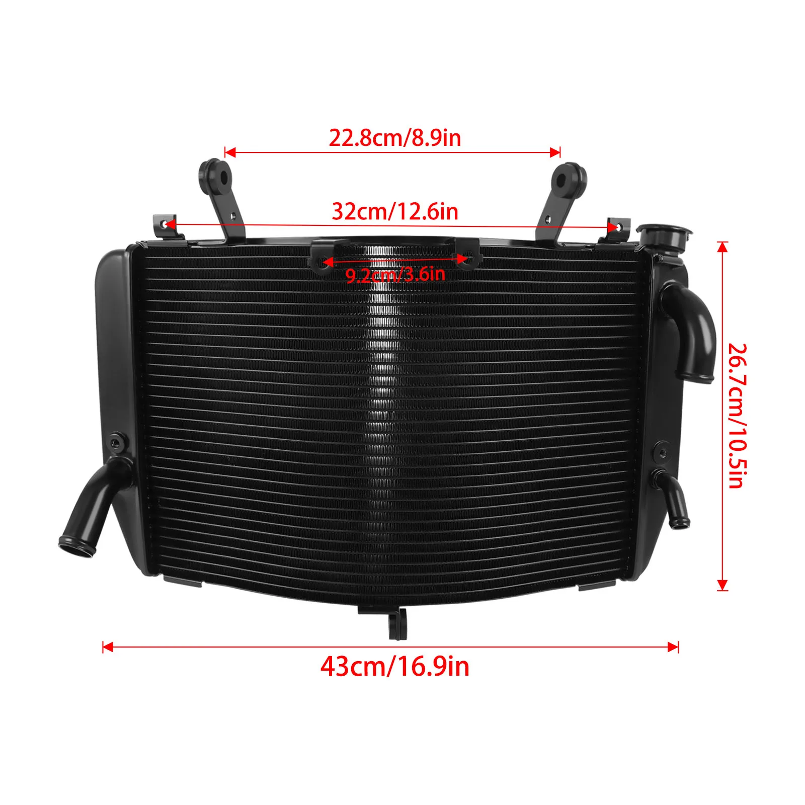 Motorcycle Engine Cooling Radiator For Yamaha YZF-R1 YZFR1 2007 - 2008 YZF R1 Aluminum Heat Dissipation Water Tank Cooler Parts