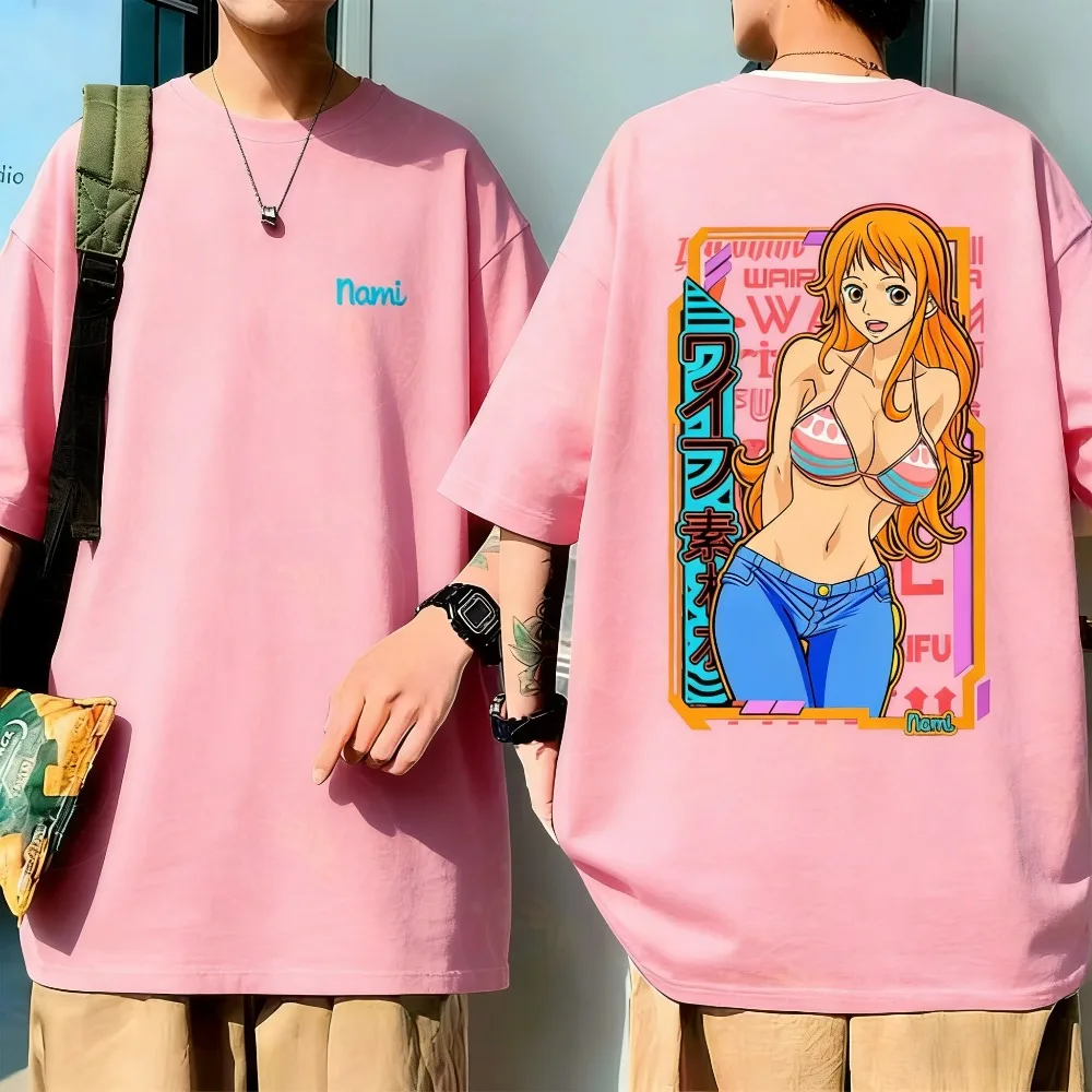 

Цельная футболка унисекс Cat Burglar Nami, новинка лета 2026, аниме, повседневный топ с двусторонним принтом и короткими рукавами для родителей и детей