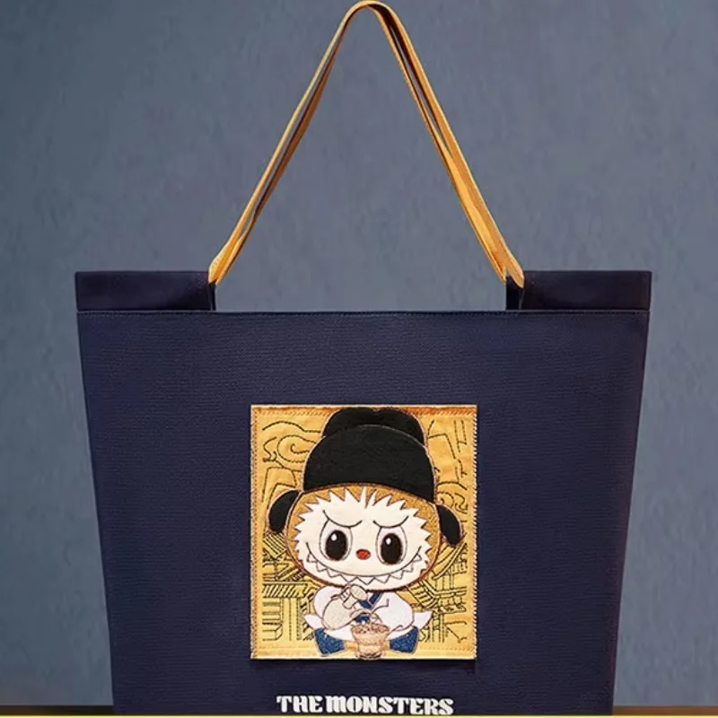 Authentic Labubu The Monsters Come To This Unbridled Series Canvas Earphones Bag Flag Bag Phone Holder Ledger Tambourine Gift