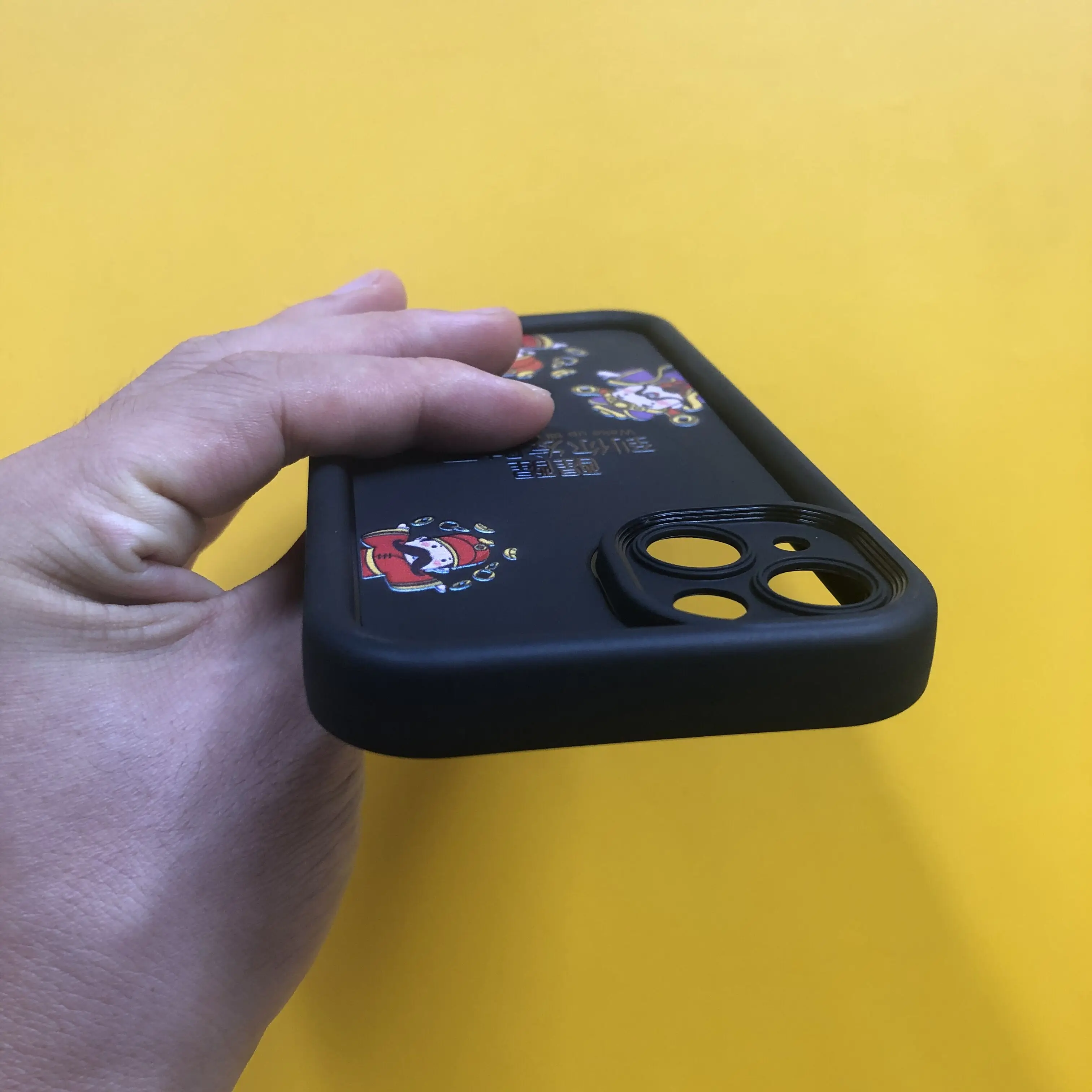 Capa de silicone para iPhone, Figura chinesa Deus da Riqueza, Capa para iPhone 15 Plus, 14 Pro Max, 11, 13, 12, XR, X