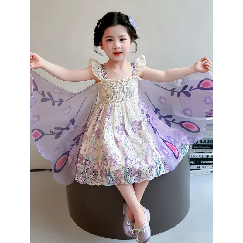 

Girls' Summer Dress2026New stylish children's summer dress with butterfly wings for baby girls