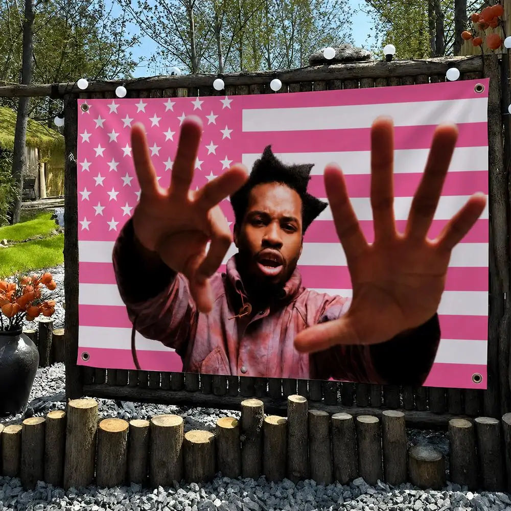 D-denzel Curry Singer Flags Wall Hanging Outdoor Garage Room Decorative Fashion Gift Background
