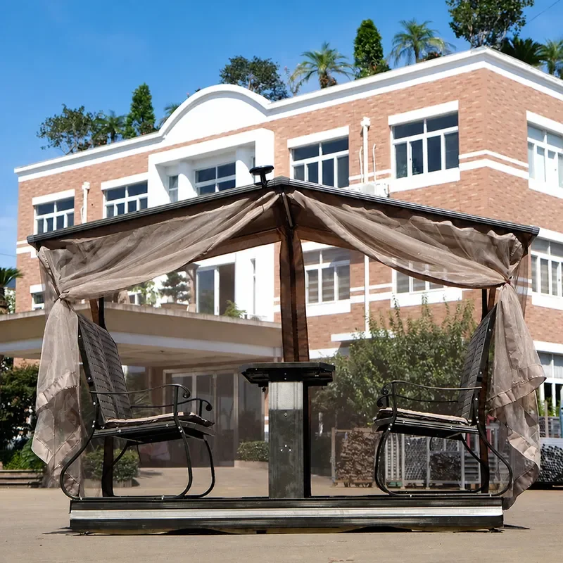 Outdoor Aluminum Alloy Hanging Swing Chair Double or Quadruple Lazy Hammock Basket for Garden Courtyard Patio Home Furniture