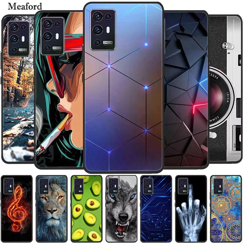 For ZTE Blade A72 Case ZTE Blade A52 Animals Soft Silicone Back Case For ZTE BladeA72 A 72 A 52 Coque Phone Cover Wolf TPU Funda