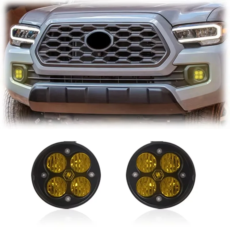 

Gobison Car Accessories Yellow Lens LED Fog Light Daytime Running Light for TOYOTA Tacoma 4Runner Tundra Fog Light