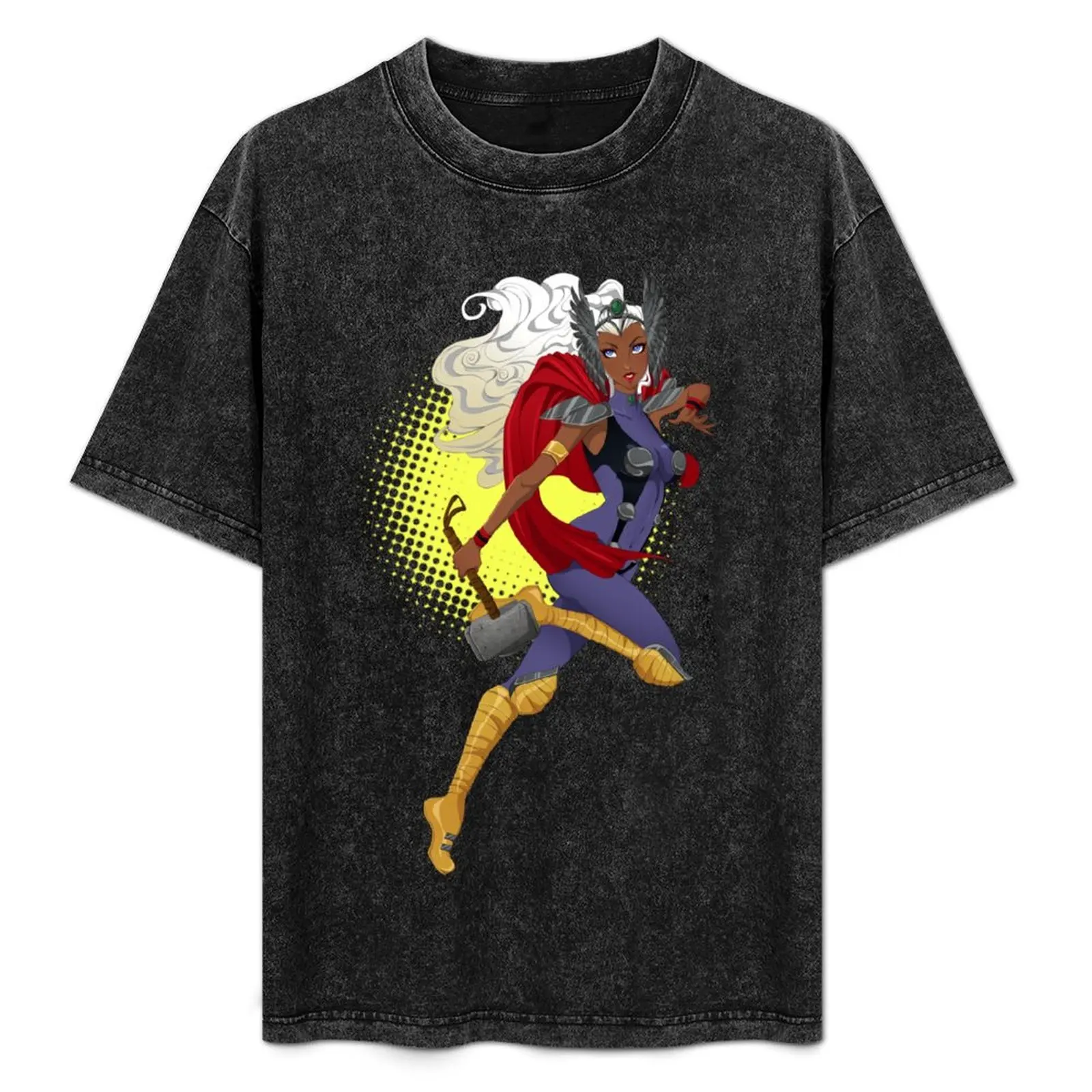 

Goddess of Thunder (w/o name) T-Shirt Art Pattern Printed Casual Top