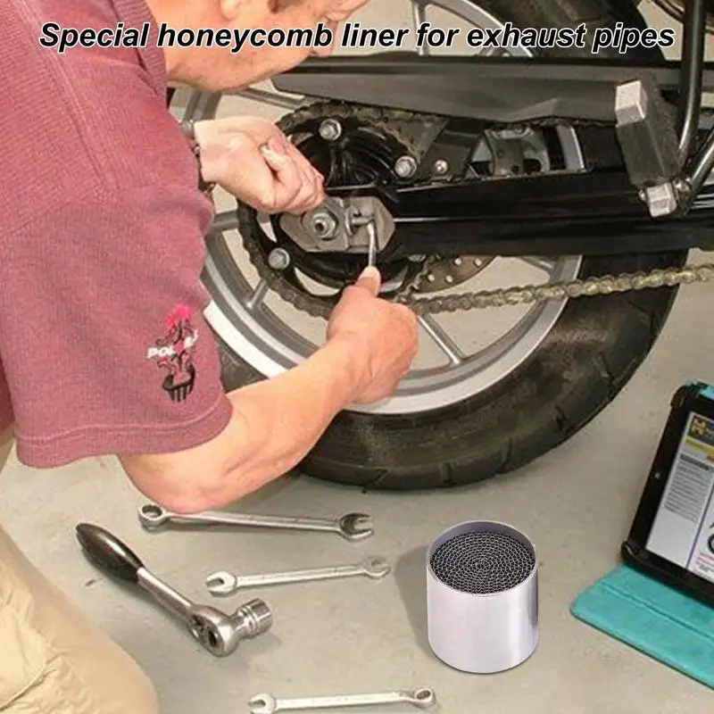 

Noise Reducer Exhaust Muffler Stainless Steel Muffler Silencer Pipe Fits Most Motorcycles Scooters Sports Motorcycles Dirt Bikes