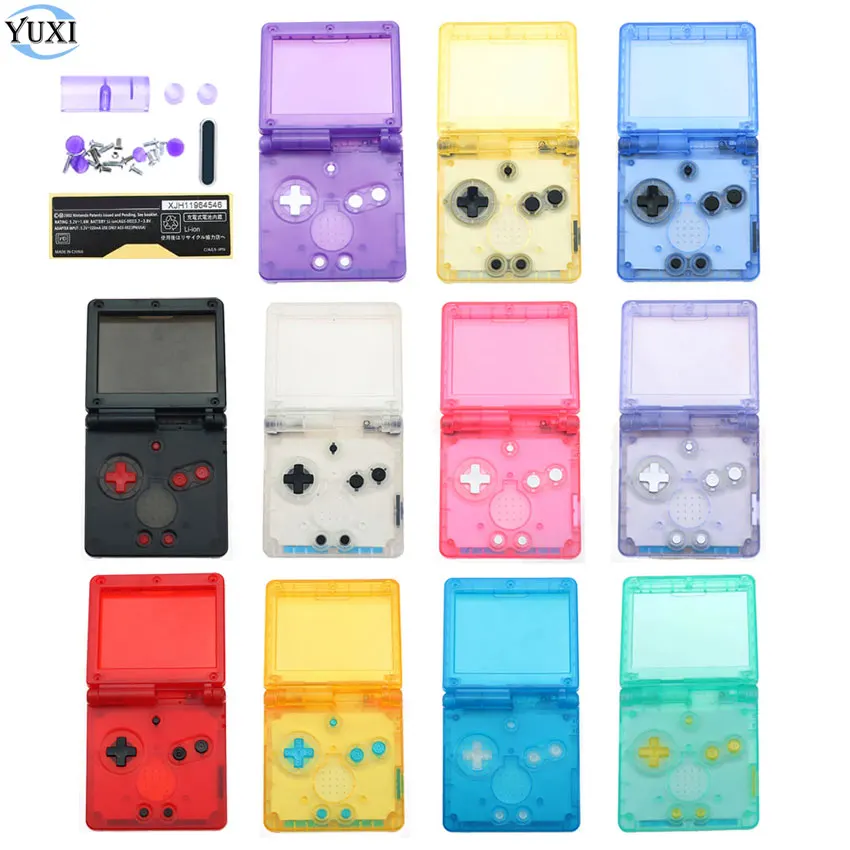 

YuXi Transparent Replacement Housing Shell Cover Replacement For Gameboy Advance SP for GBA SP Console Clear Case