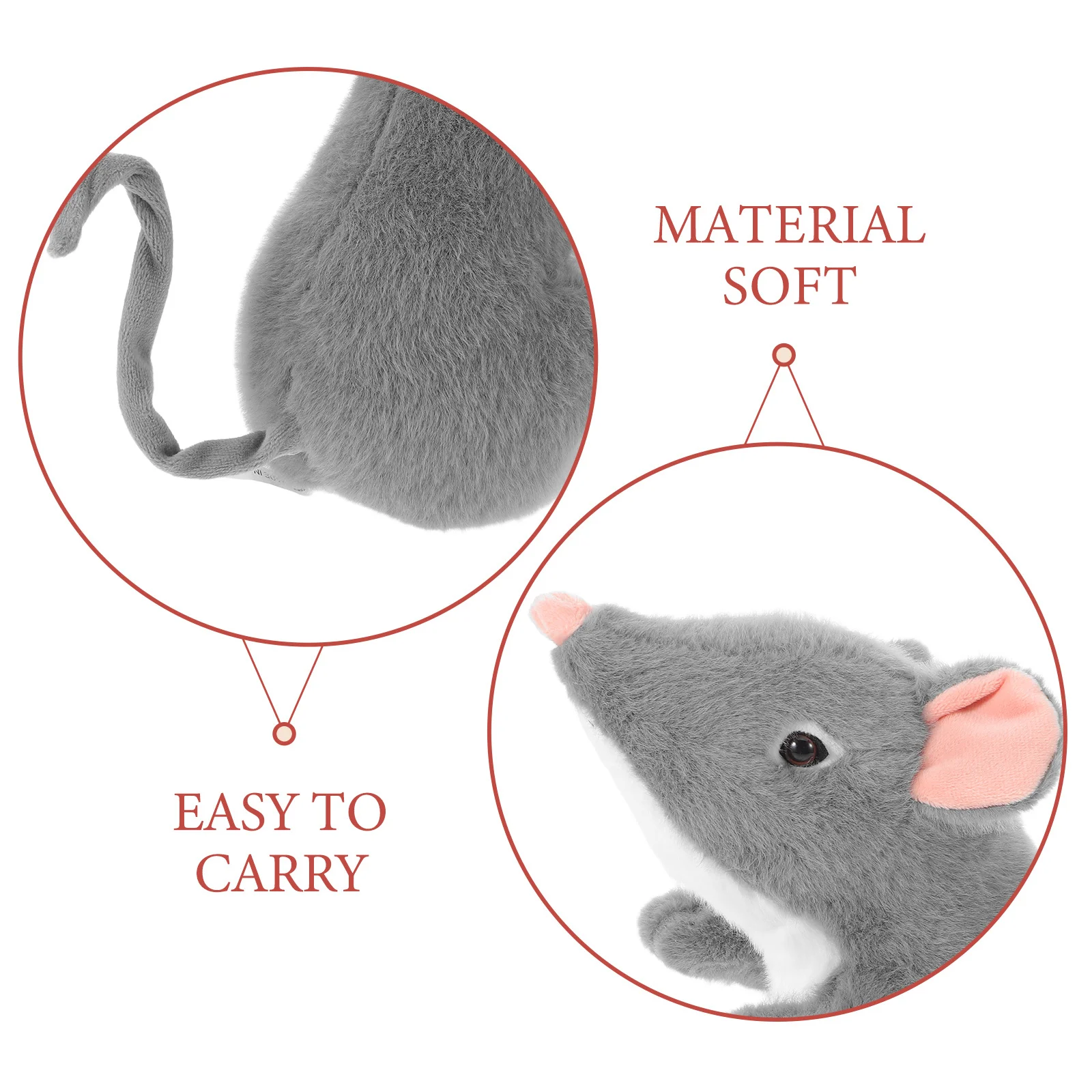 귀여운 시뮬레이션 마우스 현실적인 봉제 동물 부드러운 작은 쥐 어린이를 위한 만화 마우스 컬렉션 - 소년을 위한 크리스마스 선물