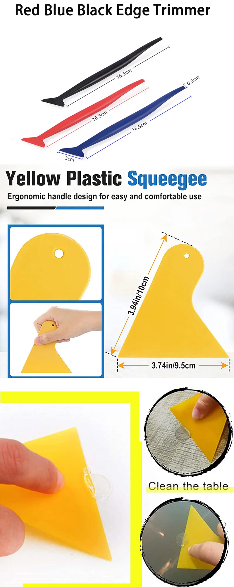 NeoWrap Vinyl-Wickelwerkzeuge Auto-Fenster-Tönungs-Set Glasfolien-Rakel Kunststoff-Schaber Blasenentferner Vinyl-Applikationswerkzeug 10-30 Stück – Detail 7