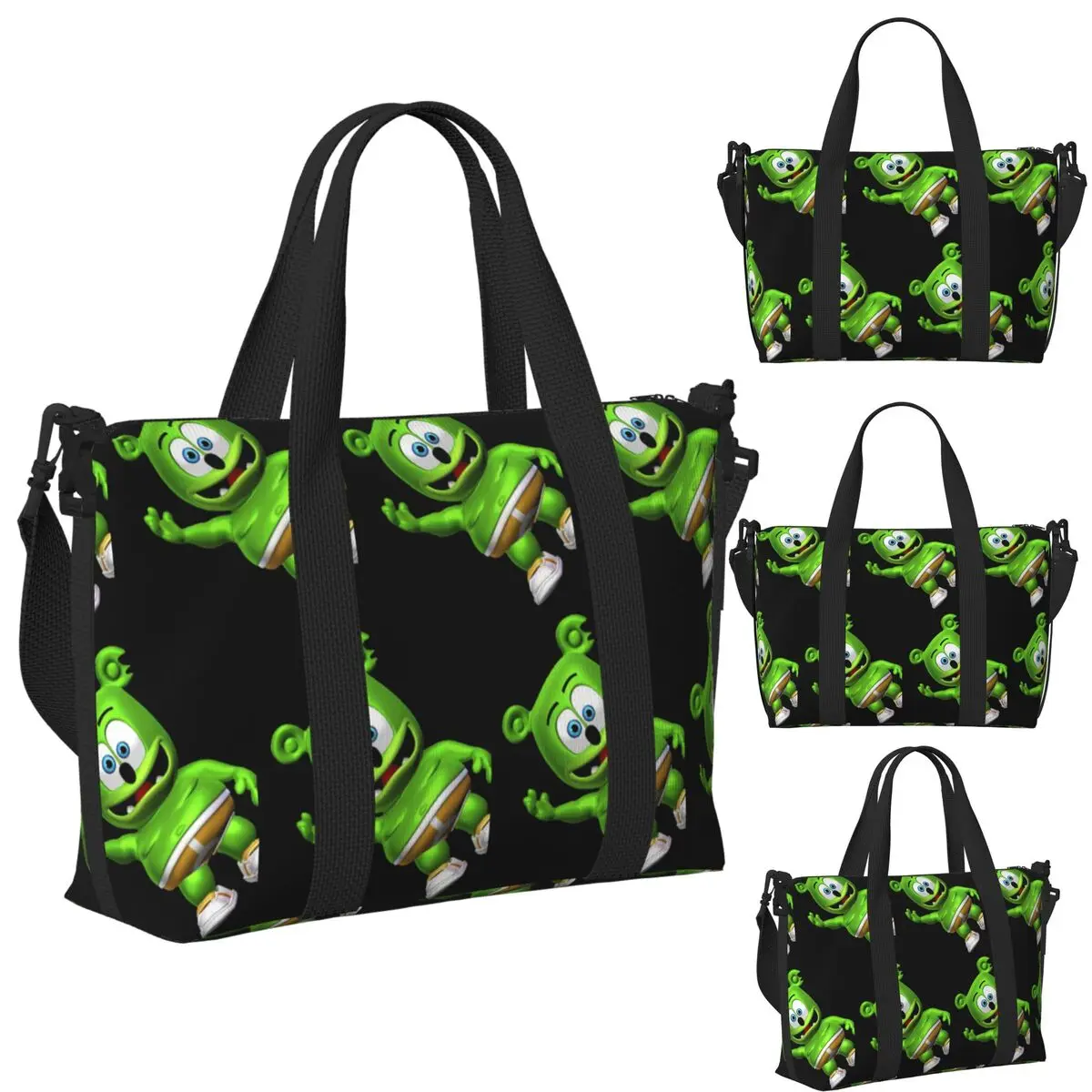 

Пляжная дорожная сумка Gummibar the Gummy Bear, большая вместительная сумка-тоут для тренажерного зала, йоги, женская дорожная сумка для покупок