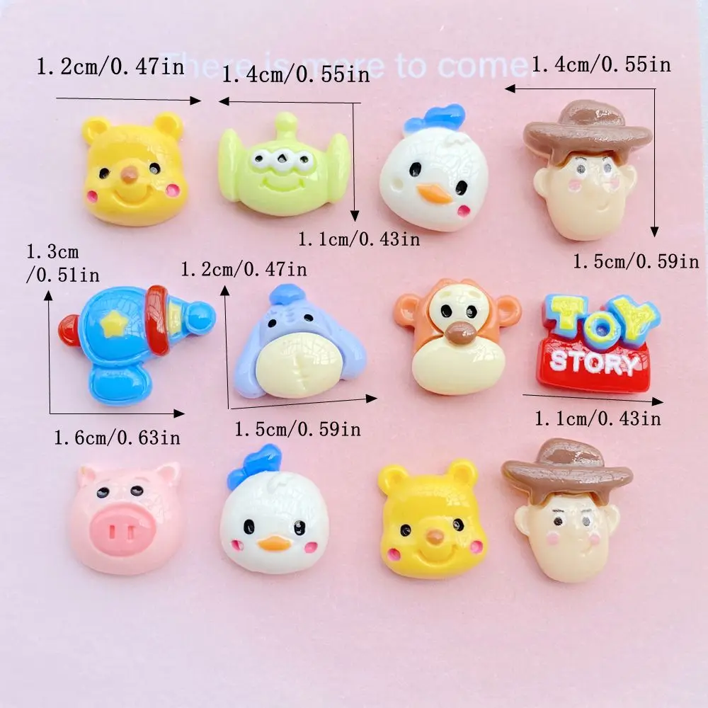 20 Pcs New Cute Resin Cartoon Three-eyed Monster Series Flat Back Ornament Jewelry Making Manicure Hairwear Accessorie