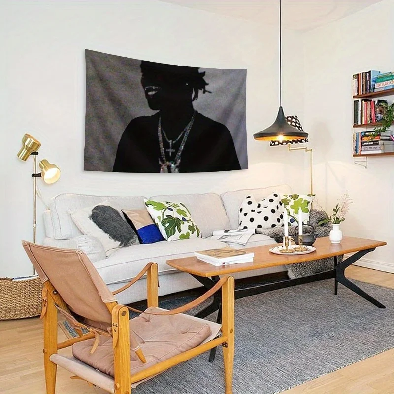 Carson Rapper Fan Gift Flag, Easy Hang Brass Grommets Hip-Hop Album Decor for College Dorm Room Wall