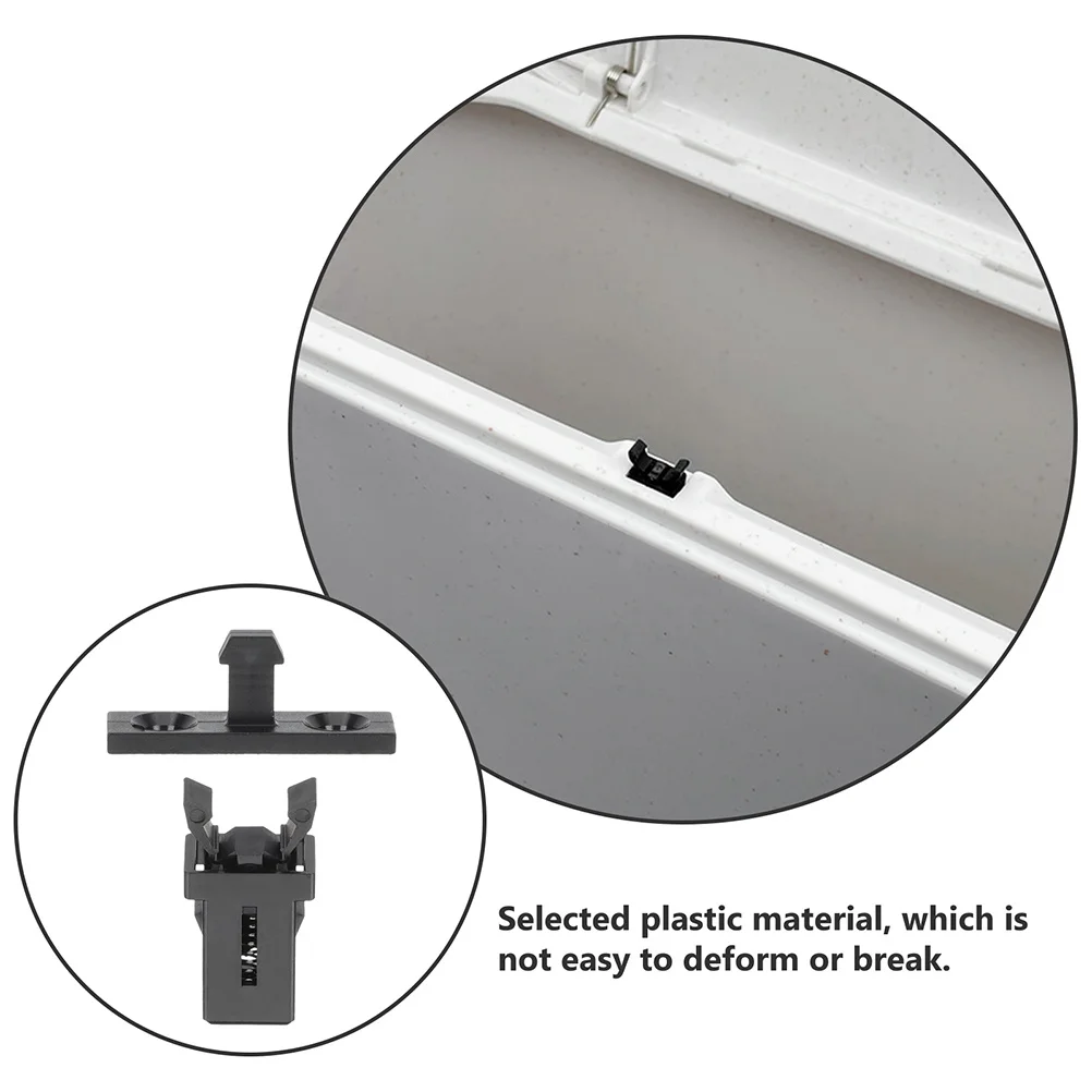 

1 Set Of Spring Lock Clip Fittings For Waste Bin Press Buckles Plastic Trash Can Accessories, Round Edge Design, Easy Install,