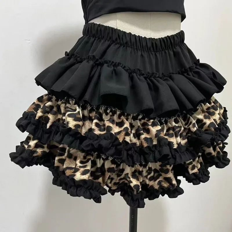 

Skirts Women Punk Style Streetwear Y2k Retro Leopard Fashion Summer Aesthetic Club Ins Elastic Waist Chic Mujer Faldas Ball Gown