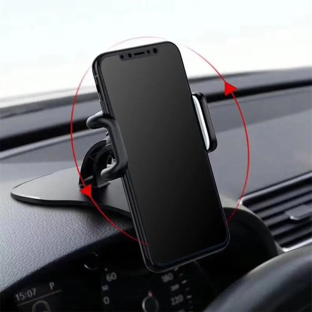 Universal Car Phone Holder 360 Degree Rotation Auto Dashboard Mobile Phone Stand Holder Clip Mount Car Steering Wheel image 3