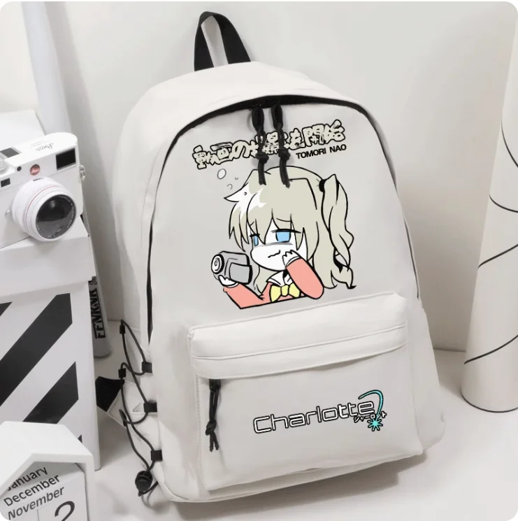 

Anime Charlotte Schoolbag Backpack High-capacity Computer Casual Shoulder Bag Student Messenger Bag 1838