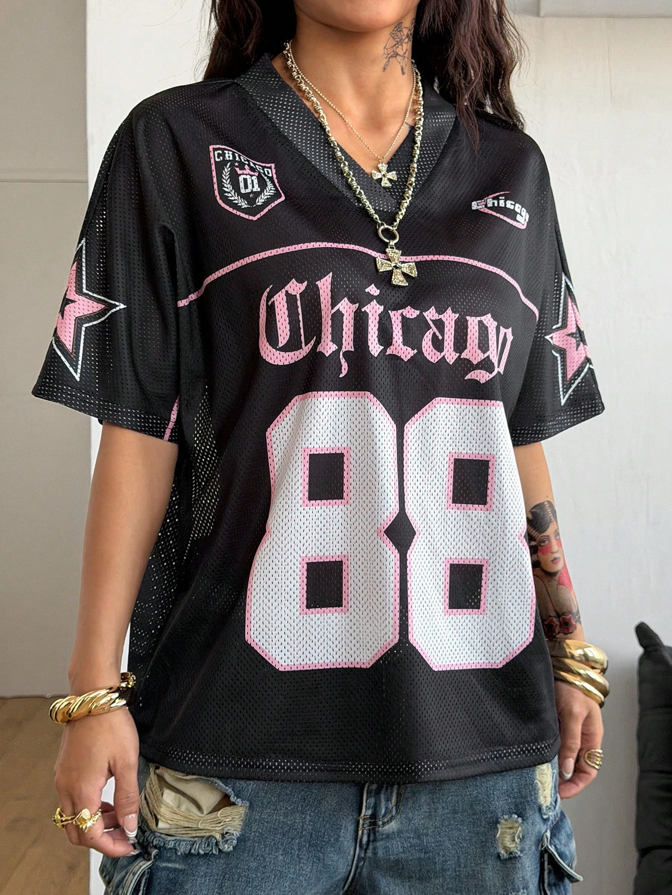 Summer Chicago Star Graphic Wo - Street Fashion Chicago 评论和价格