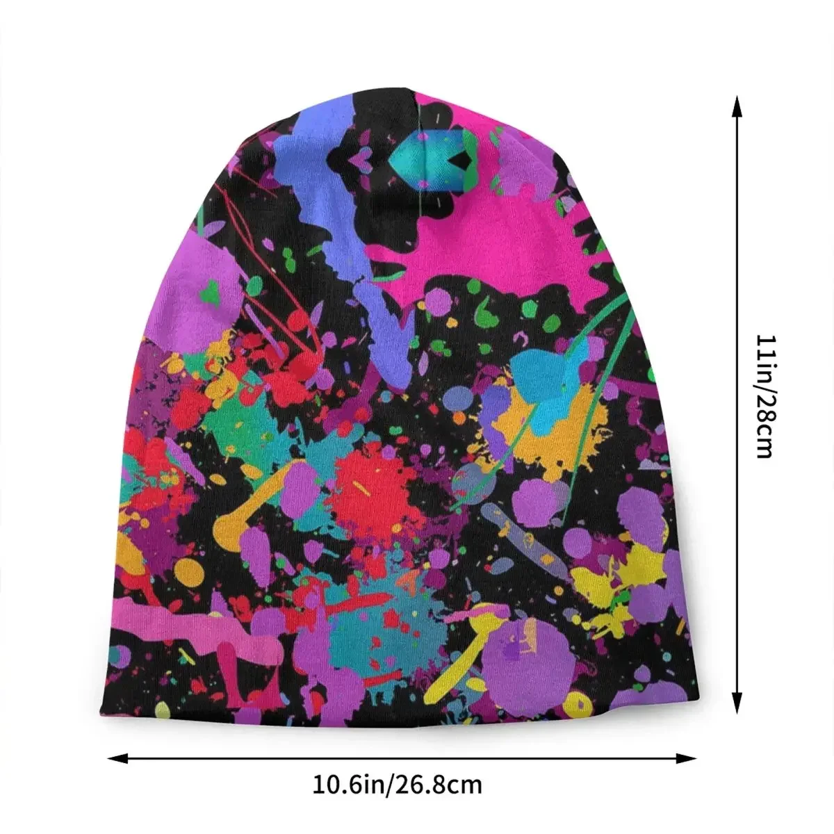 Colorful Abstract Graffiti Camouflage Pop Art Skullies Beanies Caps Unisex Winter Warm Knitting Hat Men Women Adult Bonnet Hats