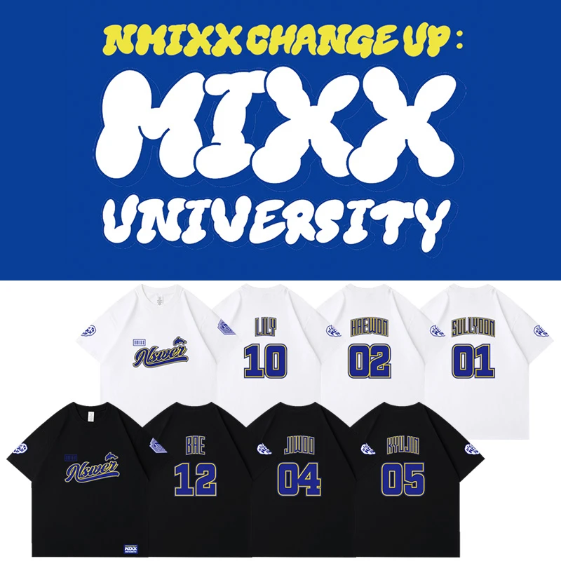 NMIXX Concert Around MIXX UNIVERSITY with Short-sleeved T-shirts, Printed Tops and Singing Clothes