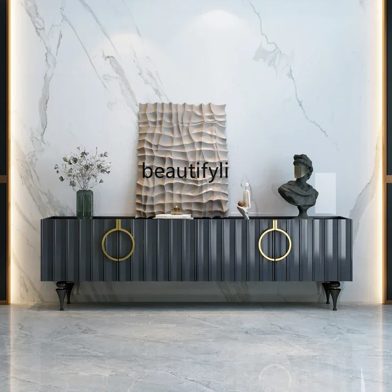 TV cabinet coffee table combination living room designer high-end American light luxury