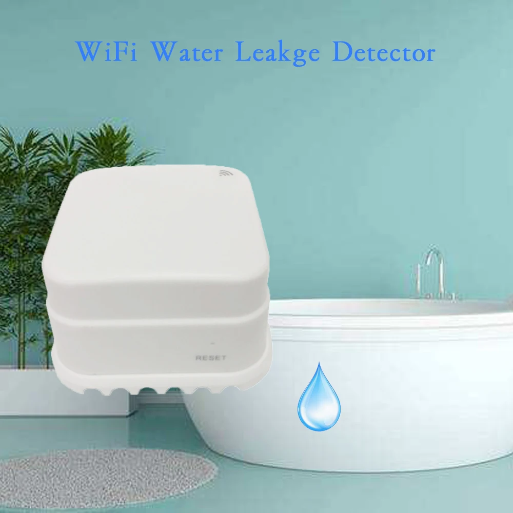 1Pcs Smart Warehouse Wireless WiFi Water Leakage Sensor Cellphone App Notification Liquid Leaking Alarm Detector Tuya 2.4G