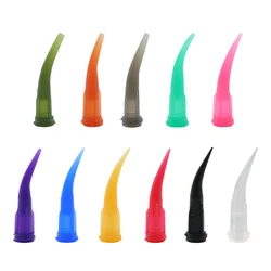 50pcs 14-30G 30mm TT Elbow Dispensing Needle Various plastic conical needle glue needles for Refilling Glue Fluid