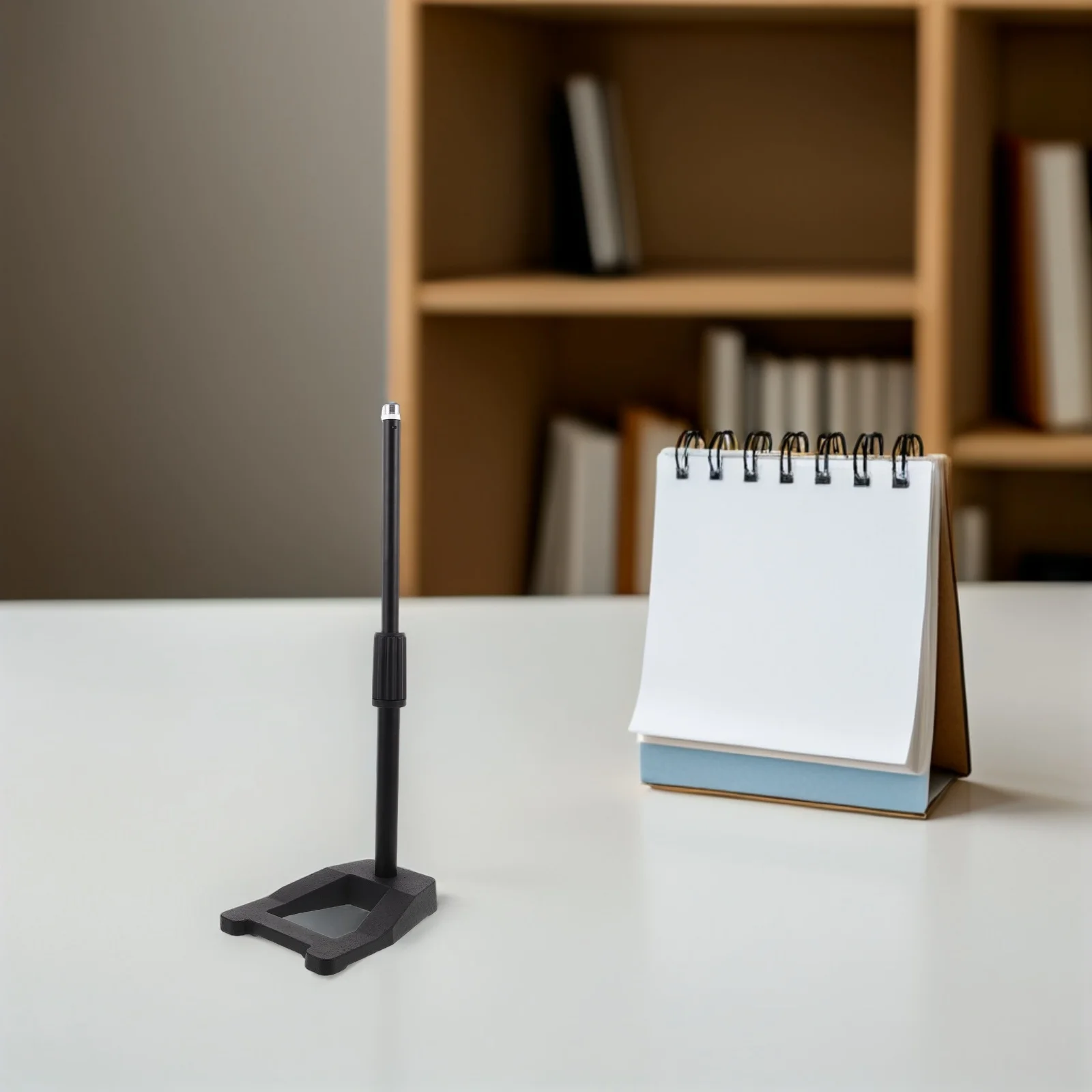 

Adjustable Height Desktop Mic Holder Microphone Stand With Weighted Base Handheld Mics Interviews Live Singing Heavy Duty Metal