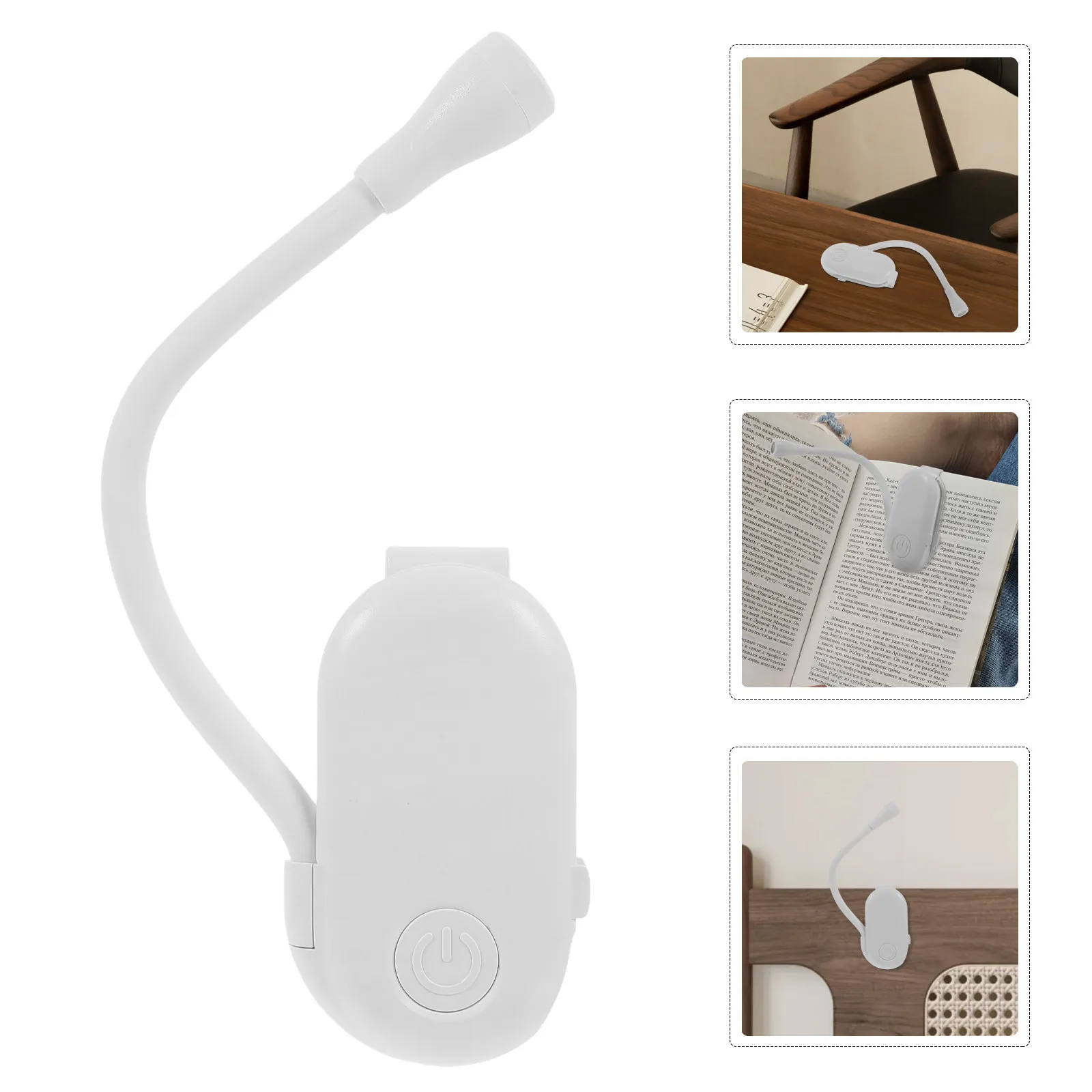 

Clip on Mini Reading Light Rechargeable Book Lamp Portable LED Eye Protection Light for Bed Study Work Book Reading Lamp