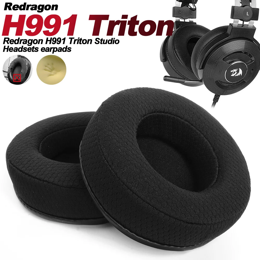 Earphone pads For Redragon H991 TRITON replacement  Earpads headphones Mesh cloth Memory Covers Sponge Soft Protein
