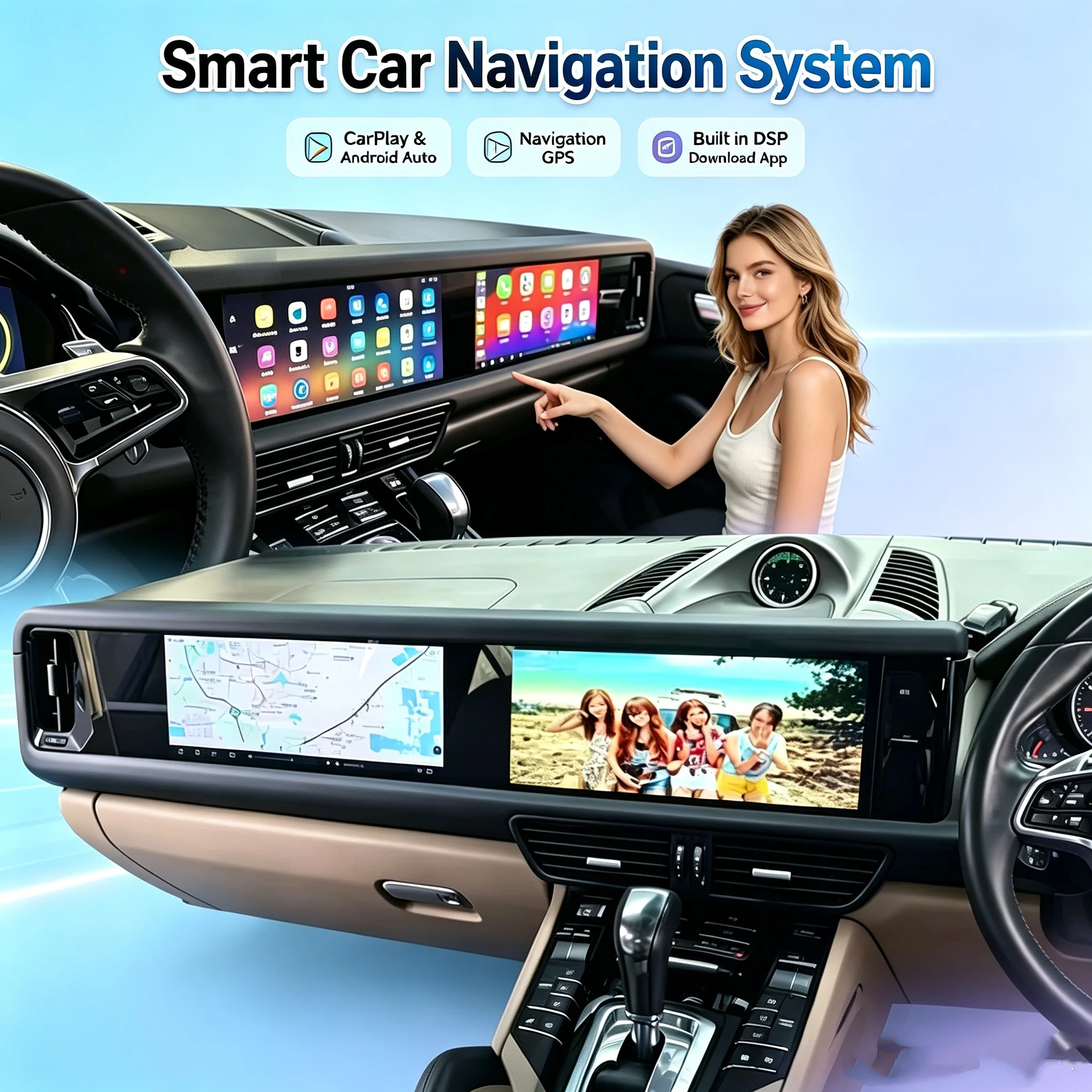 L Android 15 Car Radio For Porsche Cayenne 2010-2017 LHD RHD Wireless Carplay Navigation Multimedia Audio Video Player Head Unit