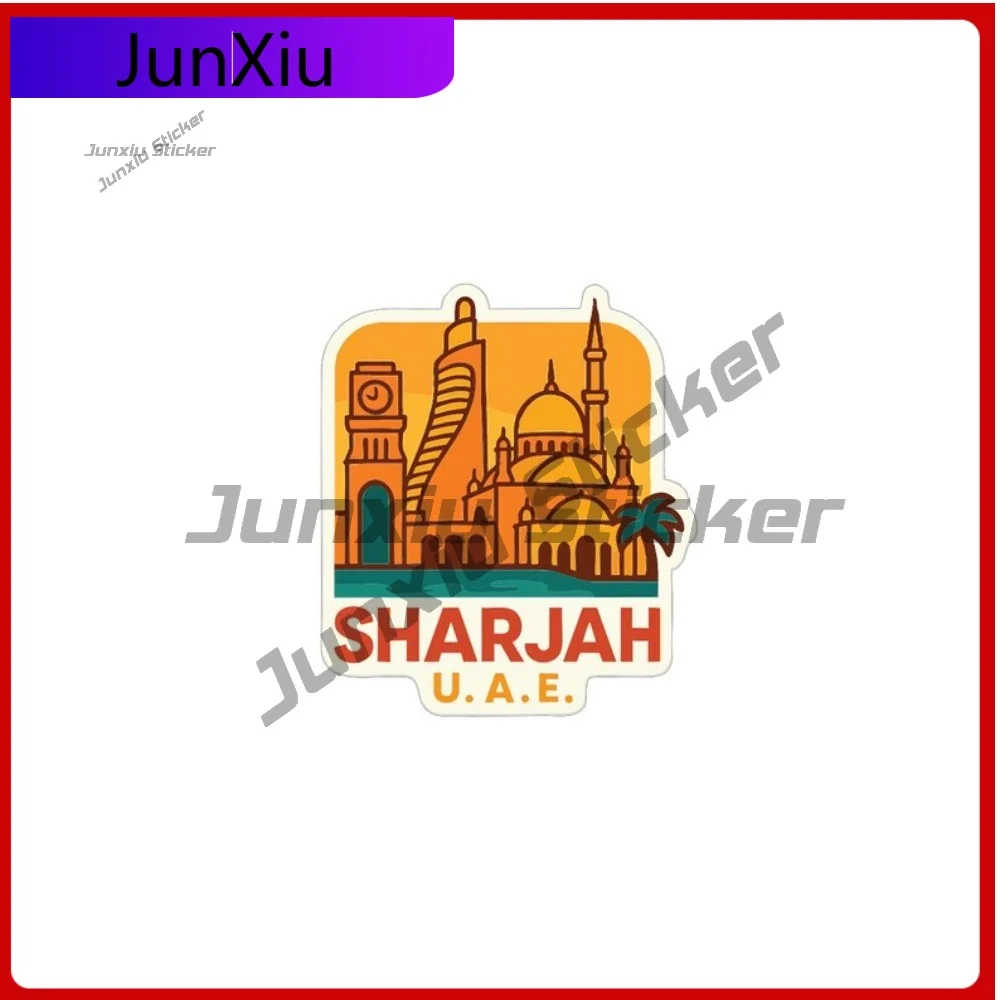 

Sharjah UAE Sticker Travel vacation High-Quality Vinyl Decal Cover scratches Decoration Scratch Cover Sticker for SUV Window Mot