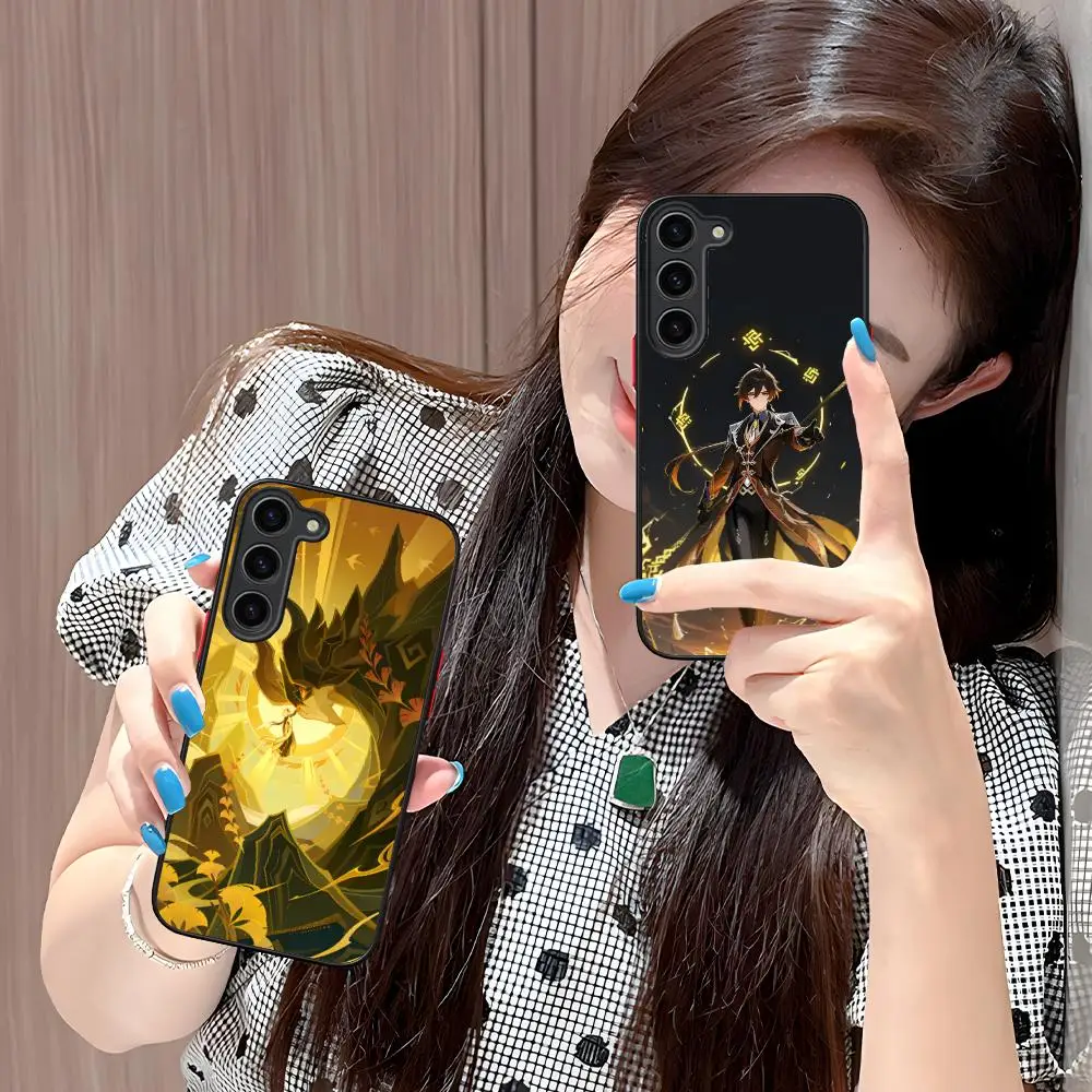 Game GI Zhongli Phone Case for Samsung Galaxy S26 S25 S24 S23 S22 S21 Plus FE Ultra Skin Feel Shockproof Cover