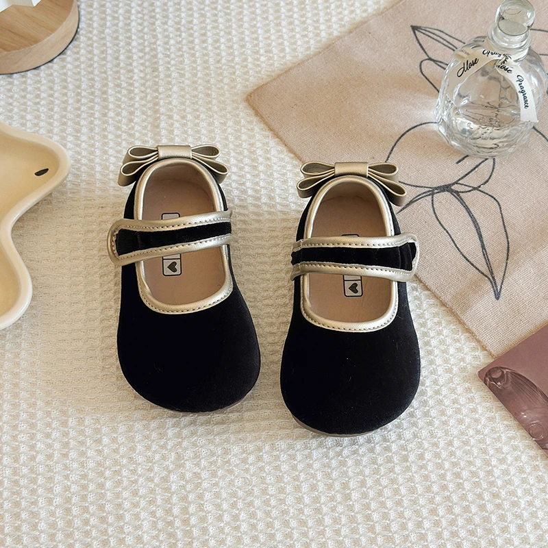 

2026 Spring Autumn New Children Leather Shoes for Girls Fashion Korean Style Soft Bottom Anti-slippery Versatile Princess Shoes