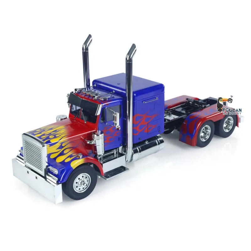 รถบรรทุกของเล่นบังคับวิทยุ 56344 1/14 RC แบบ 6x4 พร้อมระบบเสียงจำลอง แสงไฟ และระบบควัน