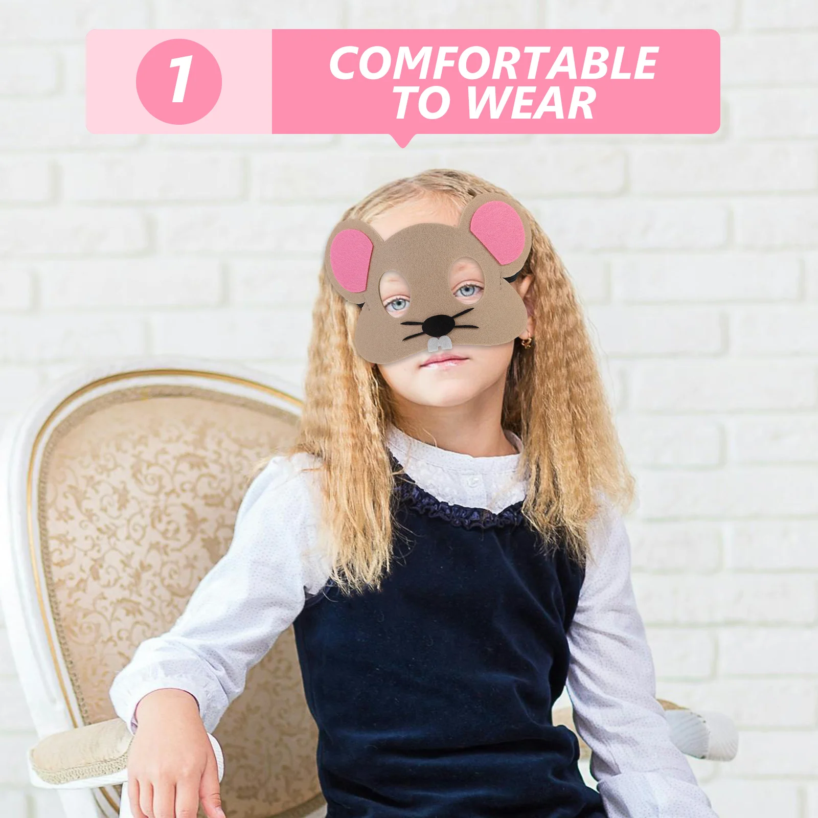 

Набор из 8 милых масок для глаз в виде животных, многоразовые, из фетра, с милым мультяшным рисунком, для косплея, вечеринок, фестивалей, декора сцены