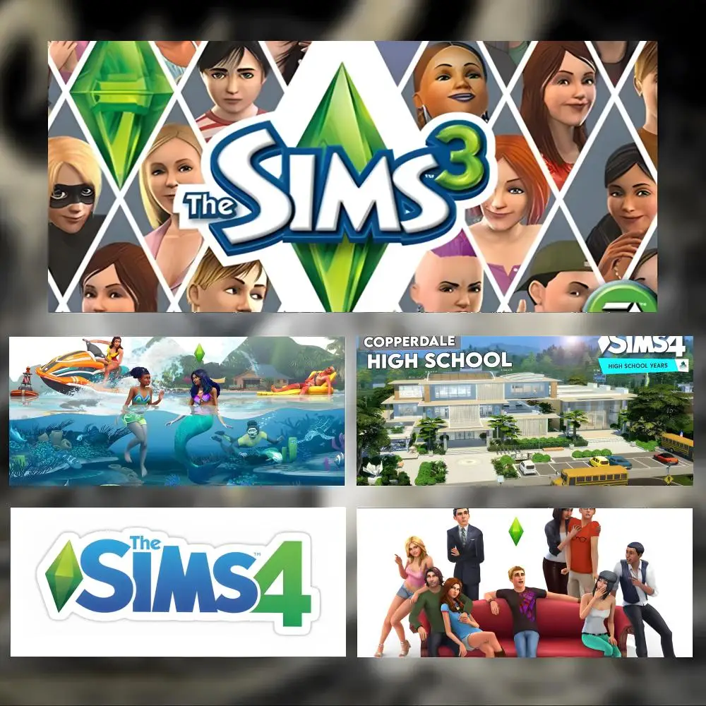 Alfombrilla de ratón The Sims 4 High School Years, alfombrilla de escritorio grande y gruesa con bordes cosidos, alfombrilla de ratón para juegos para PC