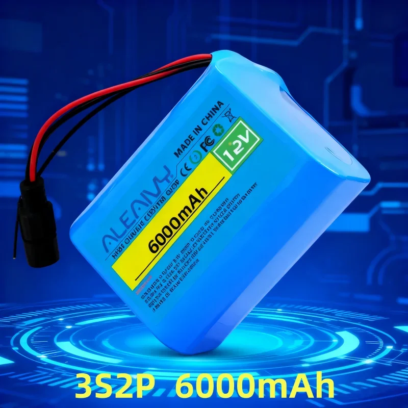 

Portable 12V 6000mAh Lithium Battery Pack 3S2P Kit with Charger for Speaker, CCTV Camera, LED Searchlight,Power Bank DIY Project