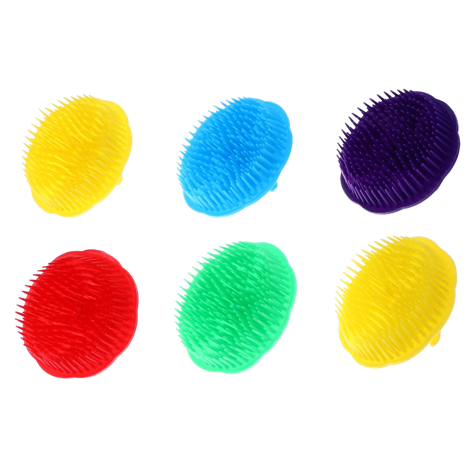 12 Pcs Massage Shampoo Brush Scalp Cleaner Creative Hair Exfoliator Hairdressing Combs for All Types Plastic