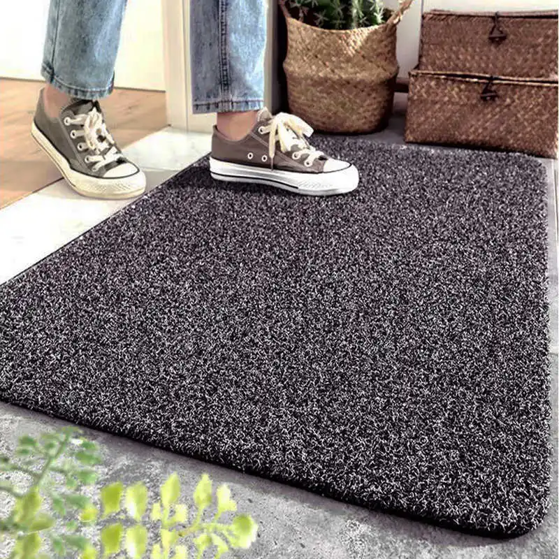 

Домашний Декоративный Напольный коврик, коврик для входной двери, для улицы, для помещений, черный, кофейный, из полиэфирного волокна, проти...