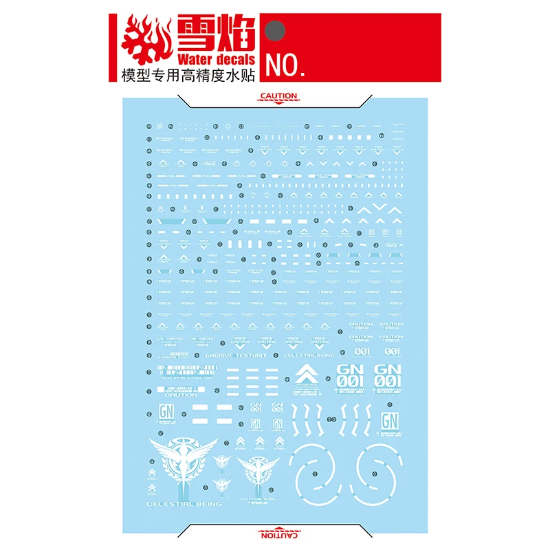 Model Decals Water Slide Decals Tool For 1/60 PG Exia/Repair Parts Cyber Mode Fluorescent Sticker Models Toys Accessories