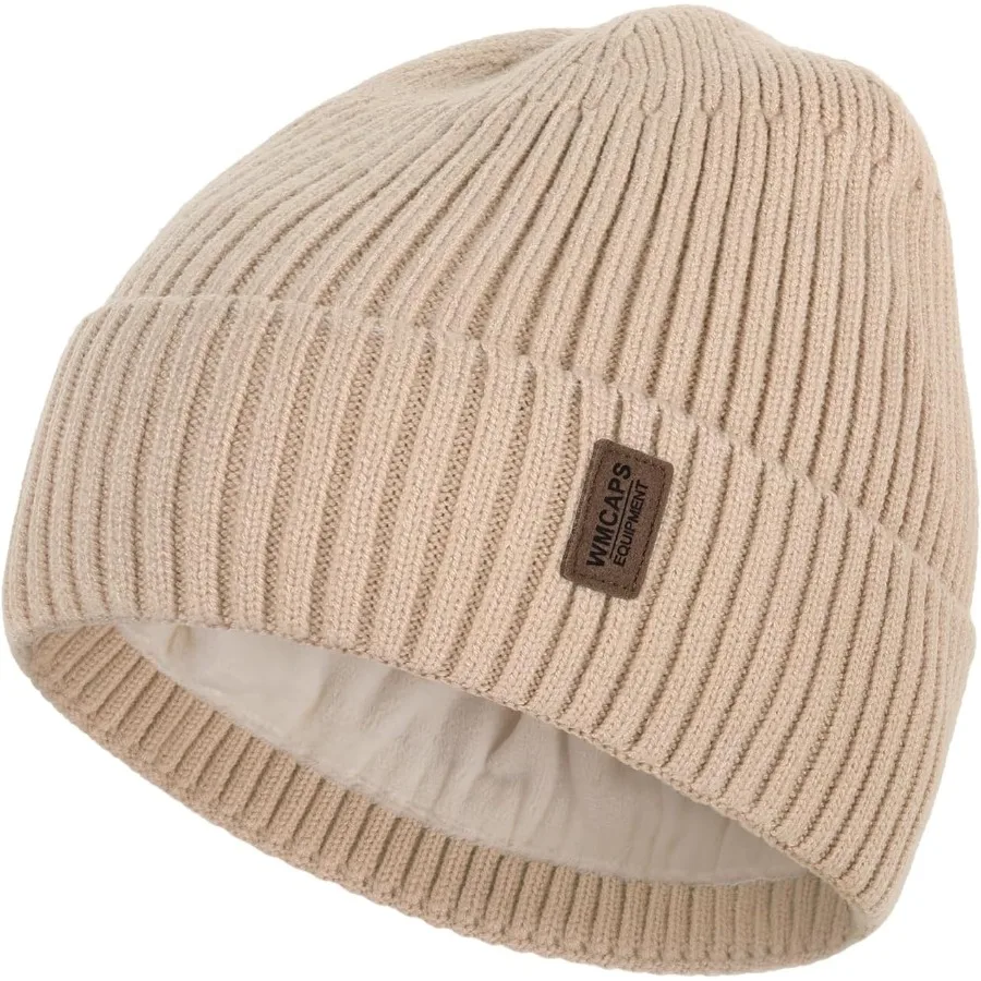 

Wmcaps теплая шапка для мужчин и женщин, шапка на флисовой подкладке, теплые зимние шапки, модная вязаная шапка унисекс с манжетами