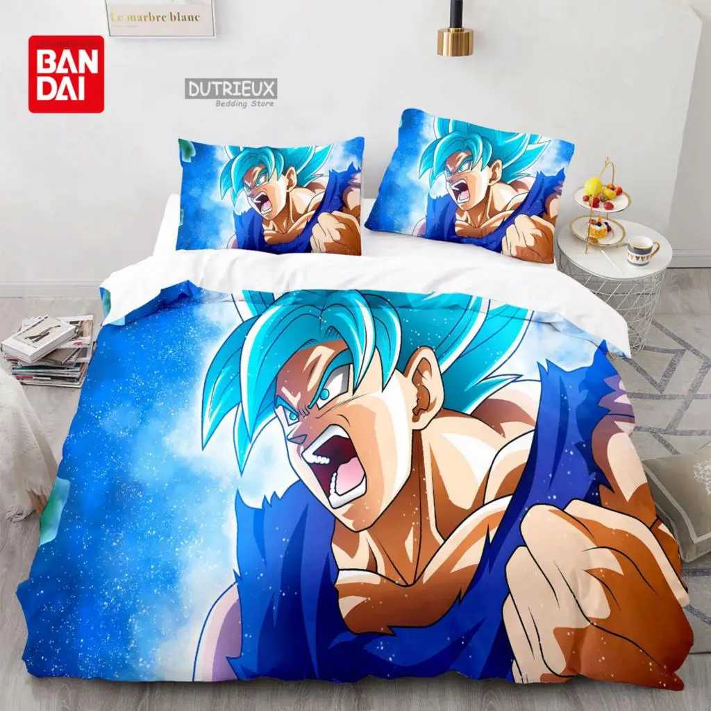 Dragon Ball Bedding Set Anime Goku Duvet Cover Comforter Bedclothes Single Twin Full Queen Size 3d Kids Adult Boys Gift