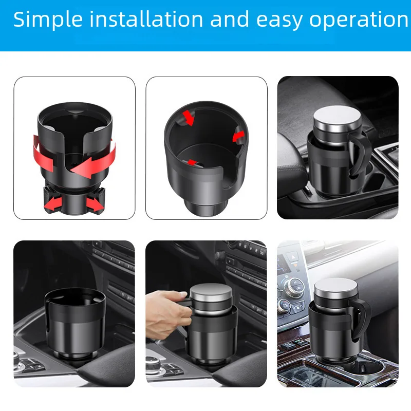 Cross-border Large Car Water Cup Holder Multifunctional Water Cup Stopper Car Cup Holder Car Beverage Rack Storage Rack Mppt