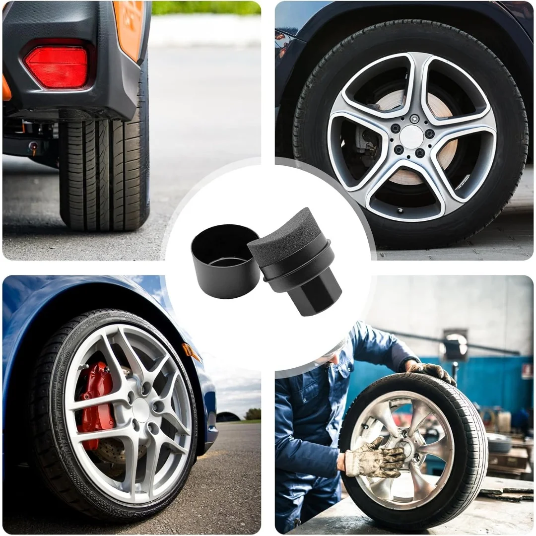 Car Tire Shine Sponge with Lid,Tire Cleaner Dressing Applicator,Multi-Purpose Coating Sponge for Tire Cleaning Waxing Polishing view 3