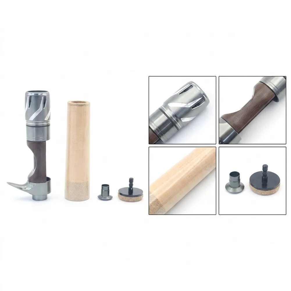 DIY For BFS Rod Handle Kit Hollow Wood Reel Seat Cork Grip Tube Front Rear For Fishing Rod Building Repair Parts Accessories view 5