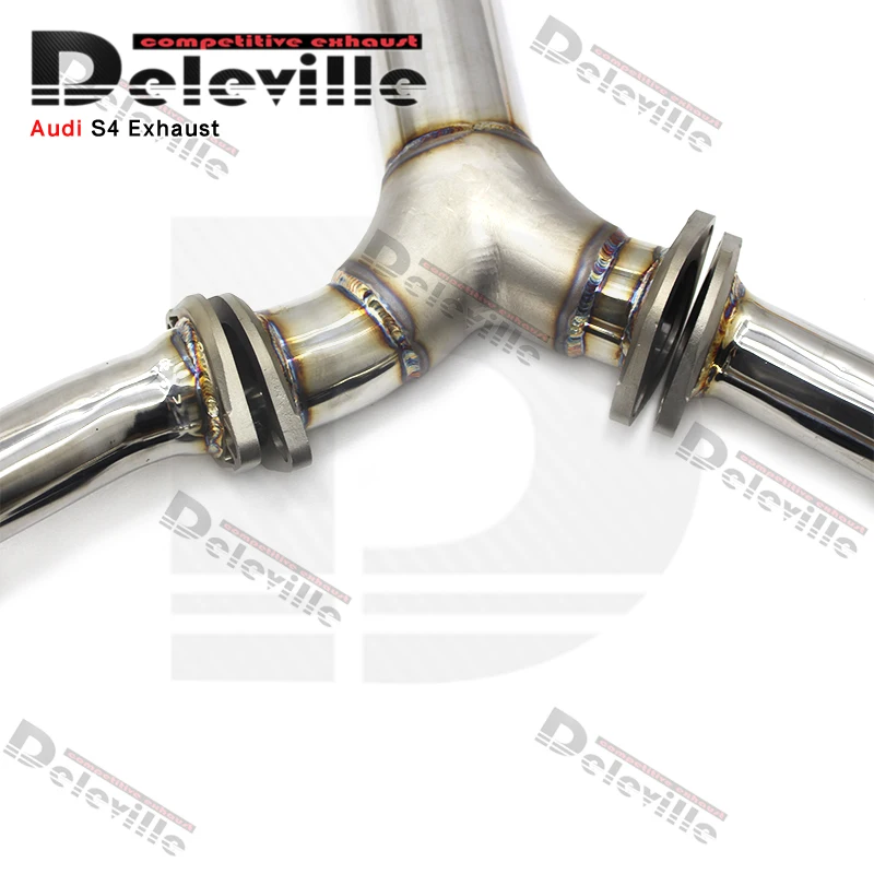 Audi S4 2013-2021 Valvetronic 배기 머플러 배기 시스템 용 304 스테인레스 스틸 배기 파이프