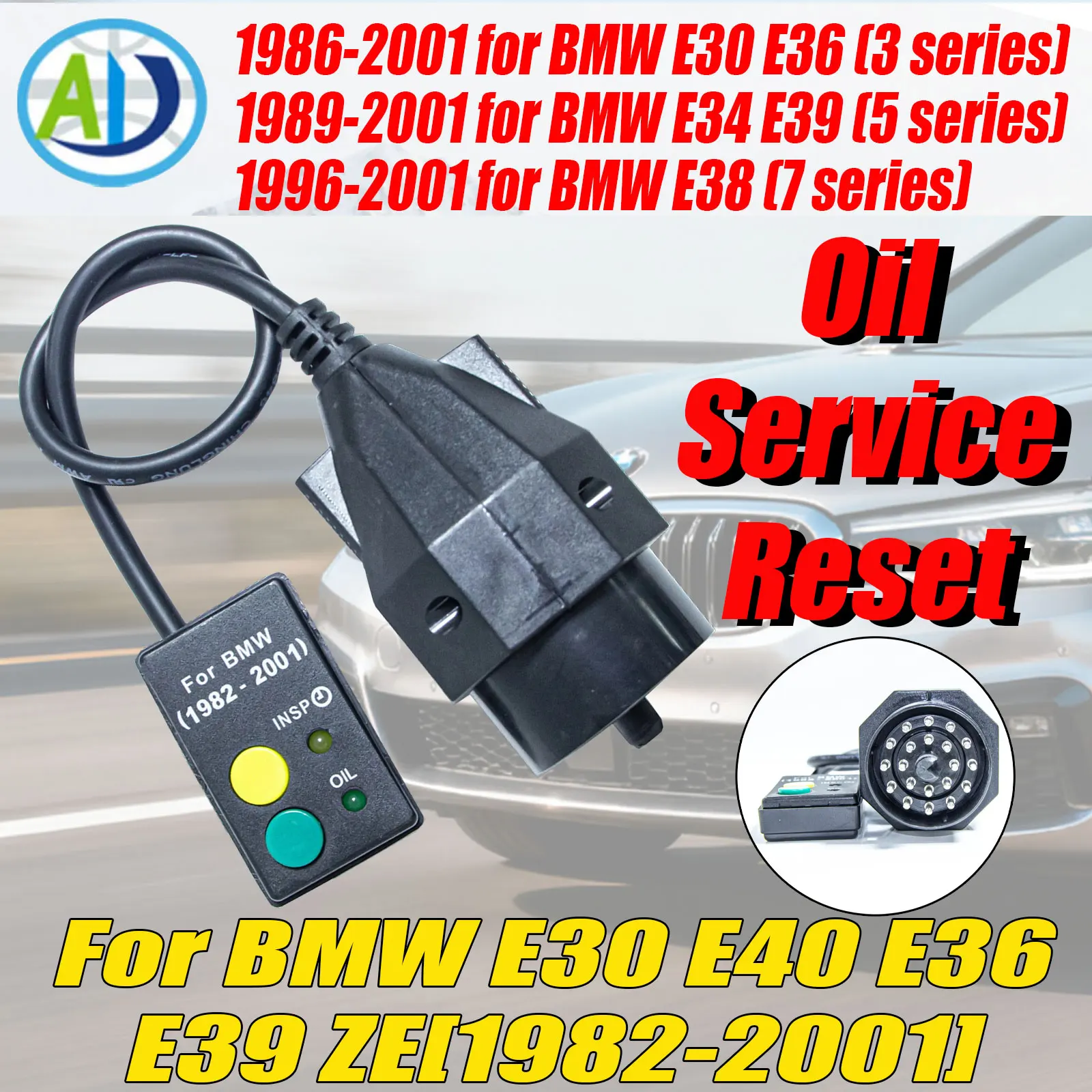 

Oil Service Reset Tool 20 Pin For BMW E30 E34 E36 E39 Z3 1982-2001 OBDII Oil Service Reset Scan OBD Diagnostic Tool For BMW Cars