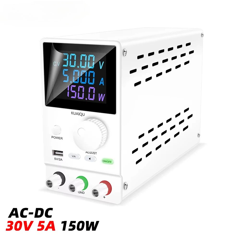 KUAIQU SPPS-A305D 30V 5A 150W Switching DC Power Supply with Encoder Precision Knob & USB for Laboratory Electronic Devices Test
